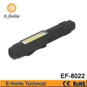 EF-8022 rechargeable COB 3W LED pen flashlight
