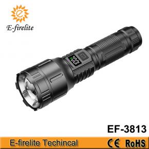 EF-3813 Telescopic Zoom Long Range Flashlight Power Digital Display Power Bank Strong Torch Camping Outdoor Flashlights