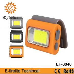 EF-6040 Popular USB Rechargeable LED Safety Lights LED Flashing Magnetic Hat Clip-on Running Light Practical LED Headlamp