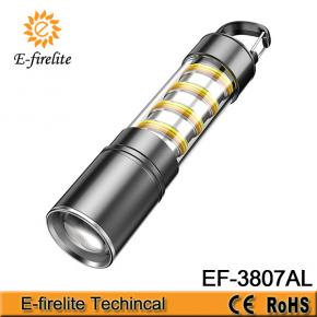EF-3807AL Super Bright White Laser Multi-Function Rechargeable Tactical Flashlight Long Life Portable for Outdoor & Indoor Use with Atmosphere Soft LED strip Type-C function