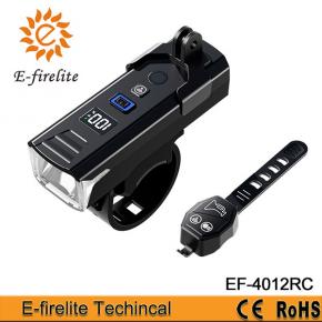 EF-4012RC OEM Night Sensor Power Display Bike Light Road Mountain Bike Super Bright Lamp Rechargeable Riding light with Trumpet