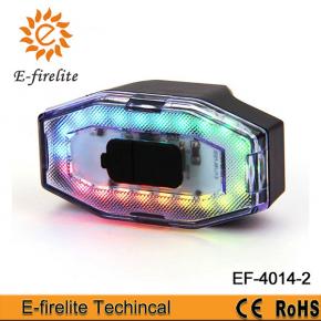 EF-4014-2 New USB Rechargeable LED Bicycle Tail Light ABS Customizable Colors Waterproof Warning Lights for Mountain Bikes